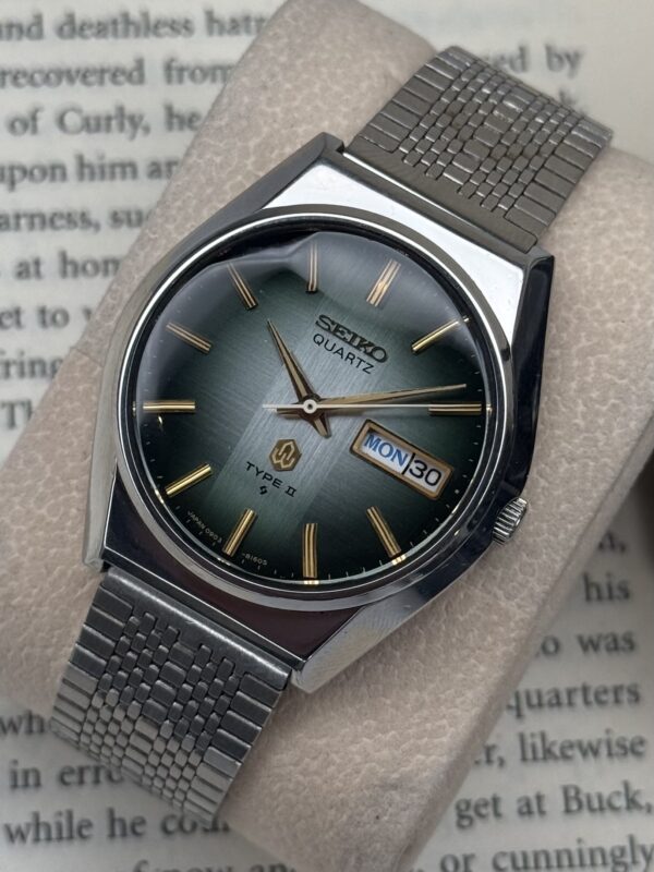 Seiko Type II 0903-8140 classic Green Dial quartz watch - Image 2