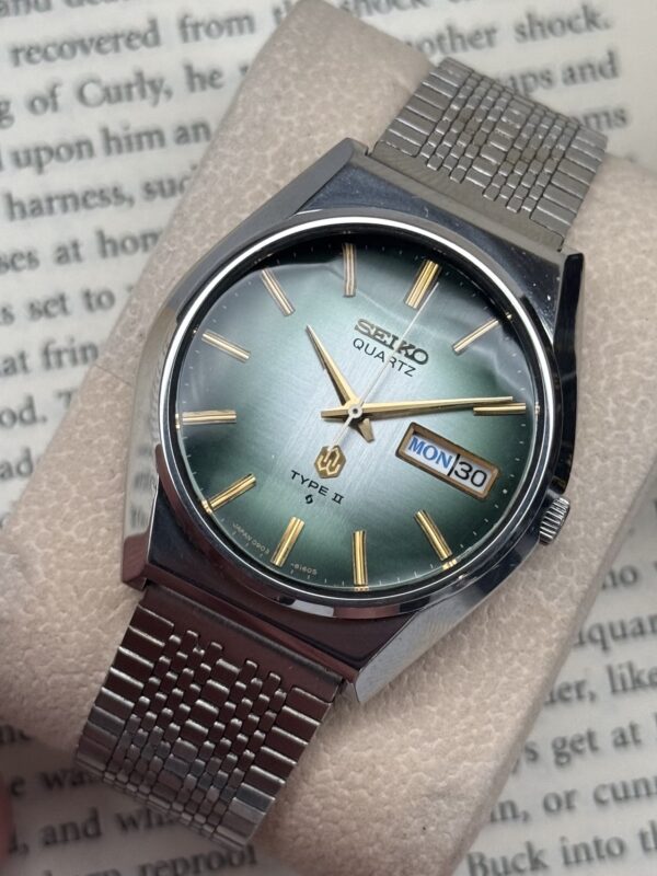 Seiko Type II 0903-8140 classic Green Dial quartz watch