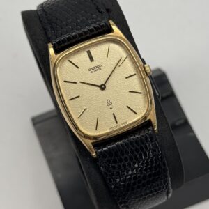 Rare Seiko Quartz 2620-5050 – Gold-Plated Tank-Shaped Men's Watch