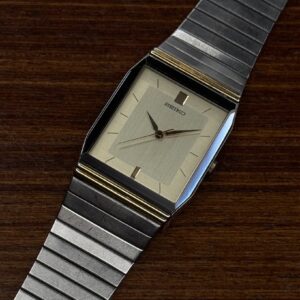 Rare Seiko 5P81-5000 Quartz Tank – Classic Gold-Plated Dress Watch