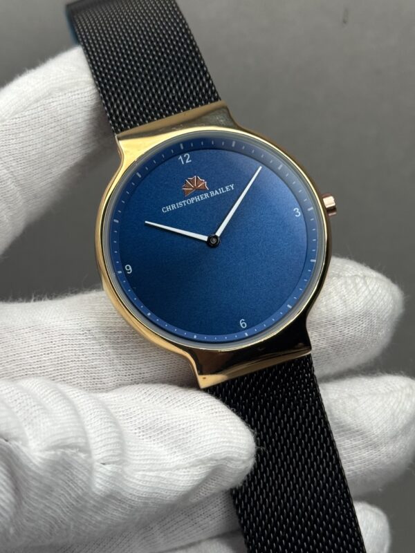 Christopher Bailey 42mm Deep Blue Dial Men’s Watch – Japanese Quartz Precision