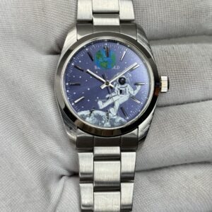 BAILLY BOLD BBG- Original Steel Watch - Hand Painted Astronaut & Earth