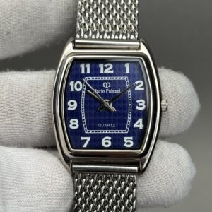 Mario Palazzi 30mm – Blue Dial with Silver Chain Elegant Watch
