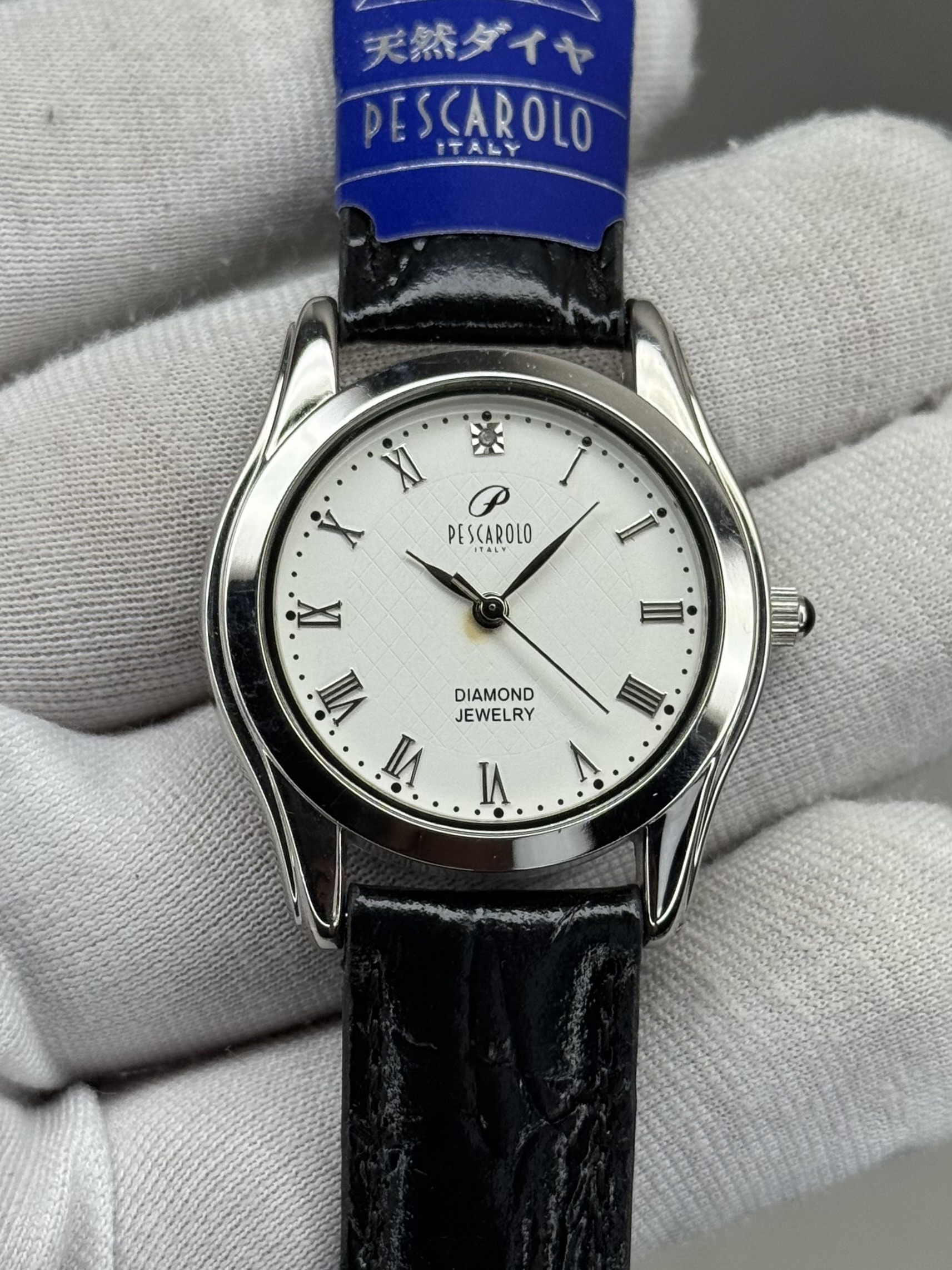 Pescarolo PG-707 – White Dial with Black Strap Classic Watch