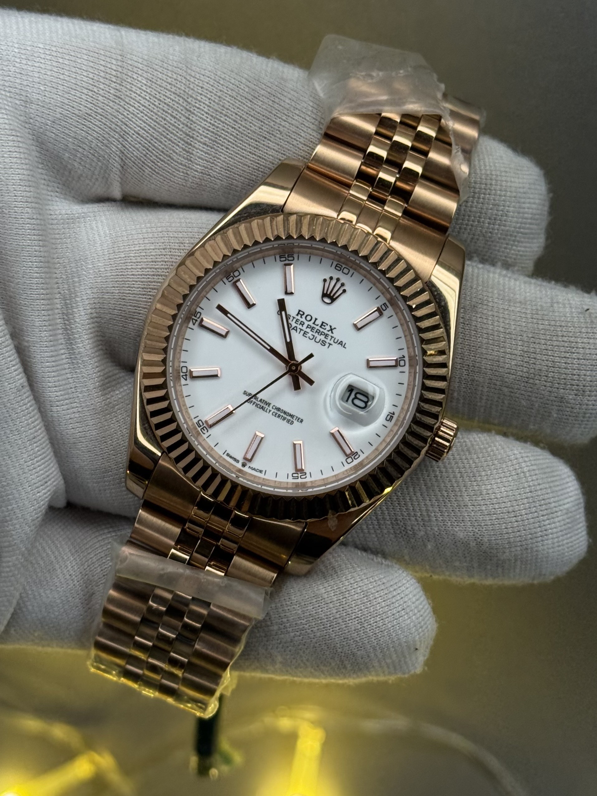 Datejust Style Watch β Dual Tone Silver & Gold | Classic Fluted Design (Ref: 126231 Inspired) - Image 3