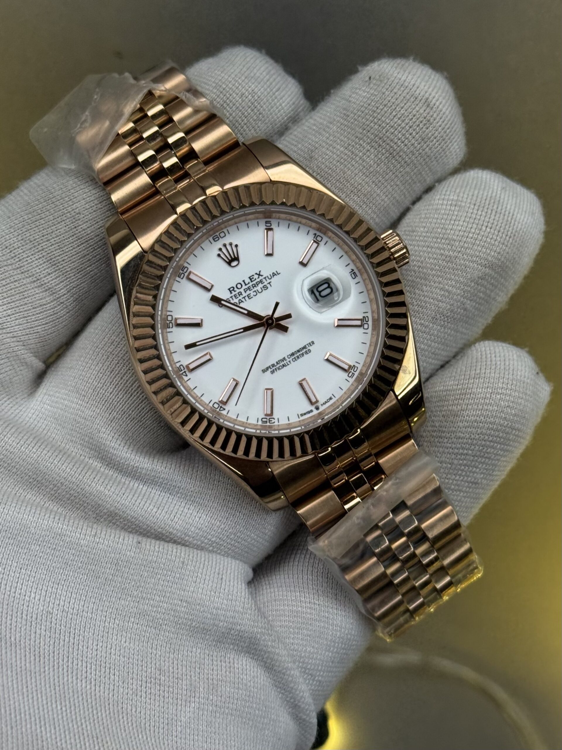 Datejust Style Watch β Dual Tone Silver & Gold | Classic Fluted Design (Ref: 126231 Inspired) - Image 4