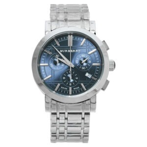 Burberry Heritage BU1366 48mm – Blue Dial Stainless Steel Swiss Chronograph Watch